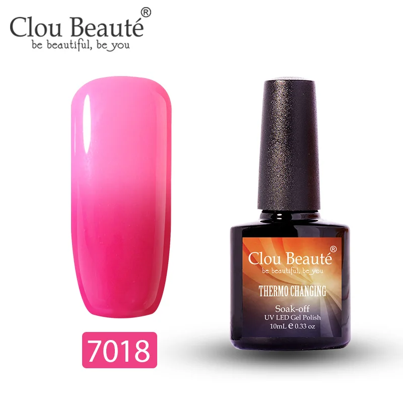 7018 Clou Beaute гель-лак, меняющий цвет в зависимости от температуры, гибридный УФ-лак для ногтей, стойкий, растворимый гель, 10 мл - Цвет: 7018
