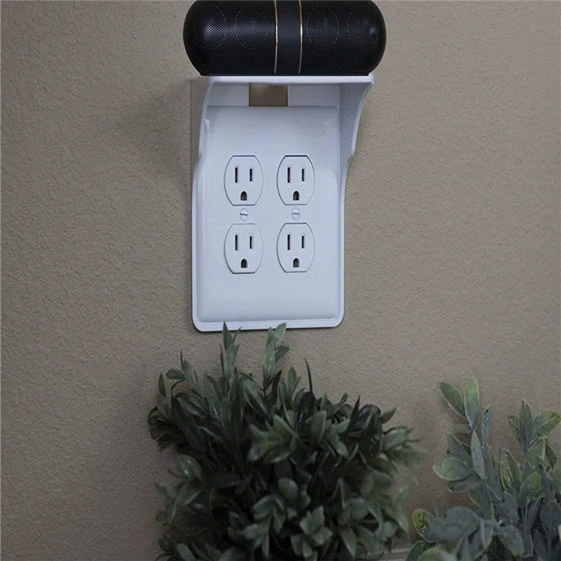 Новый переключатель Белый ABS материала гнездо стойку конечной полка с розеткой