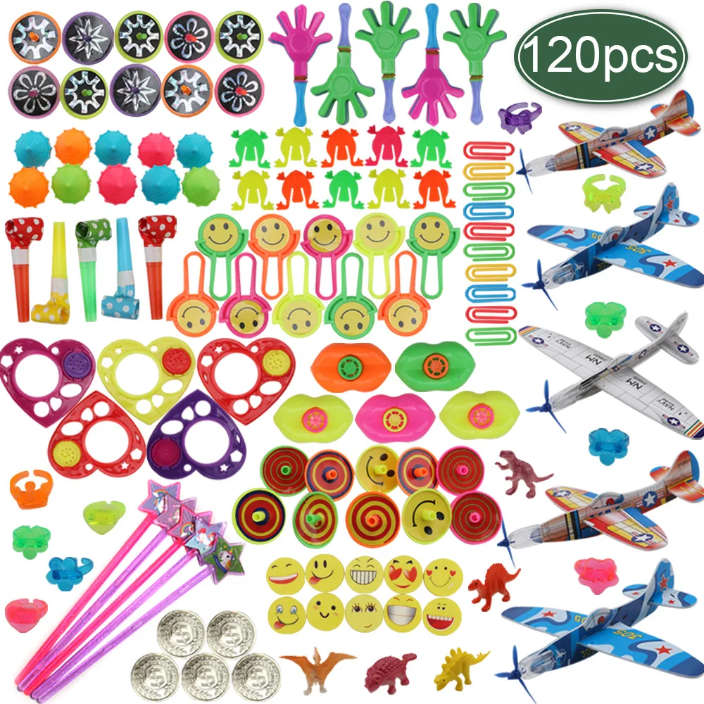 

120 PCS Pinata Filler Toys Carnival Prizes for Boys and Girls Party Favor Toys for Kids Birthday Treasure Box Chest Treat Gift