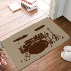 Новый коврик для прихожей, джазовый барабан, бас-барабан, коричневый украшение для гостиной, кухня, ванная комната, нескользящий напольный коврик, дверной коврик