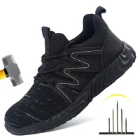 new safety shoes man boots work sneakers steel toe shoes protective men shoes puncture proof industrial shoes security