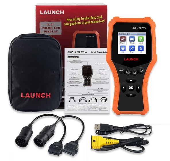 

Original Creader CR-HD Pro Heavy Duty Code Scanner For 24v Trucks can read and clear fault code with multi-languages