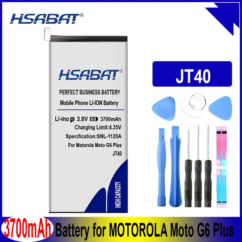 Аккумулятор HSABAT JT40 3700 мАч для Motorola Moto G6 Plus XT1926 6|Аккумуляторы мобильных телефонов|