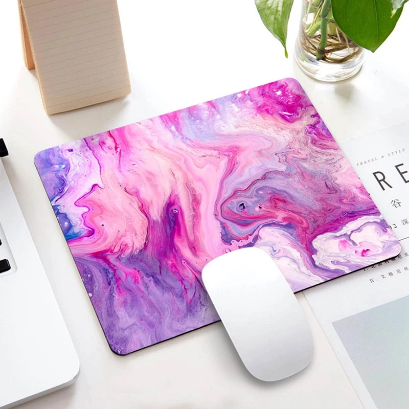 

Square color marble mouse pad simple desktop non-slip office supplies