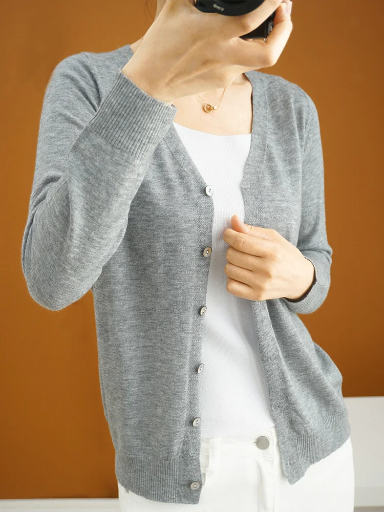 Осенний вязаный кардиган для женщин из овечьей шерсти с 2019 новый свитер длинные