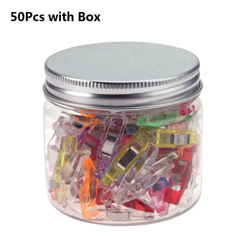 50Pcs 20/50 шт, смешанные цвета, Пластик чудо зажимы держателя для Сделай Сам Лоскутная работа шитье прошитая вручную Вязание зажимы Офис питания - Цвет: 50Pcs