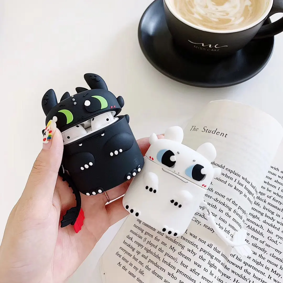 Чехол для наушников i12 с милым динозавром AirPods 1/2 TWS i9s i10 i11 i13 забавный мультяшный