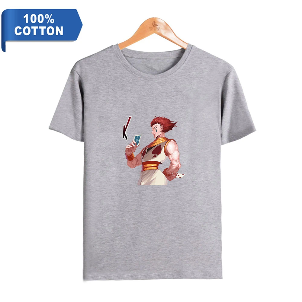 

Hunter X Hunter 100% Cotton High-Quality Fashion T-shirts Women/Men Summer Short Sleeve Tshirts Hisoka Trendy Streetwear Clothes