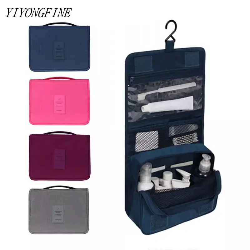 Косметичка YIYONGFINE для путешествий, женская сумка для макияжа, органайзер для туалетных принадлежностей, водонепроницаемая подвесная сумка ...
