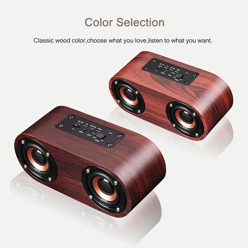 KIITO Y27 Hi-Fi деревянный Портативный Bluetooth Беспроводной Динамик AUX Вход