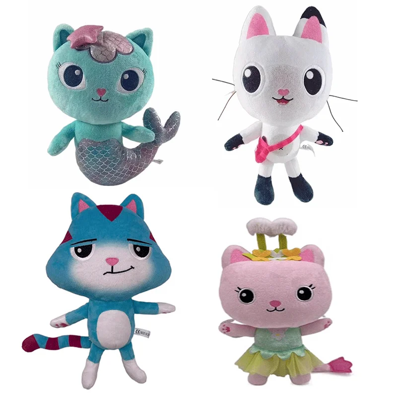 

New Gabby Dollhouse Plush Toy Mercat Cartoon Stuffed Animals Mermaid Cat Mermaid Plushie Dolls Kids Birthday Gifts