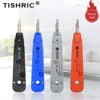 TISHRIC Original Network Tool Cable Crimper Krone Standard Type RJ45 Crimper RJ11 Punch Down LSA-Plus Wire Cable Network Tool 1