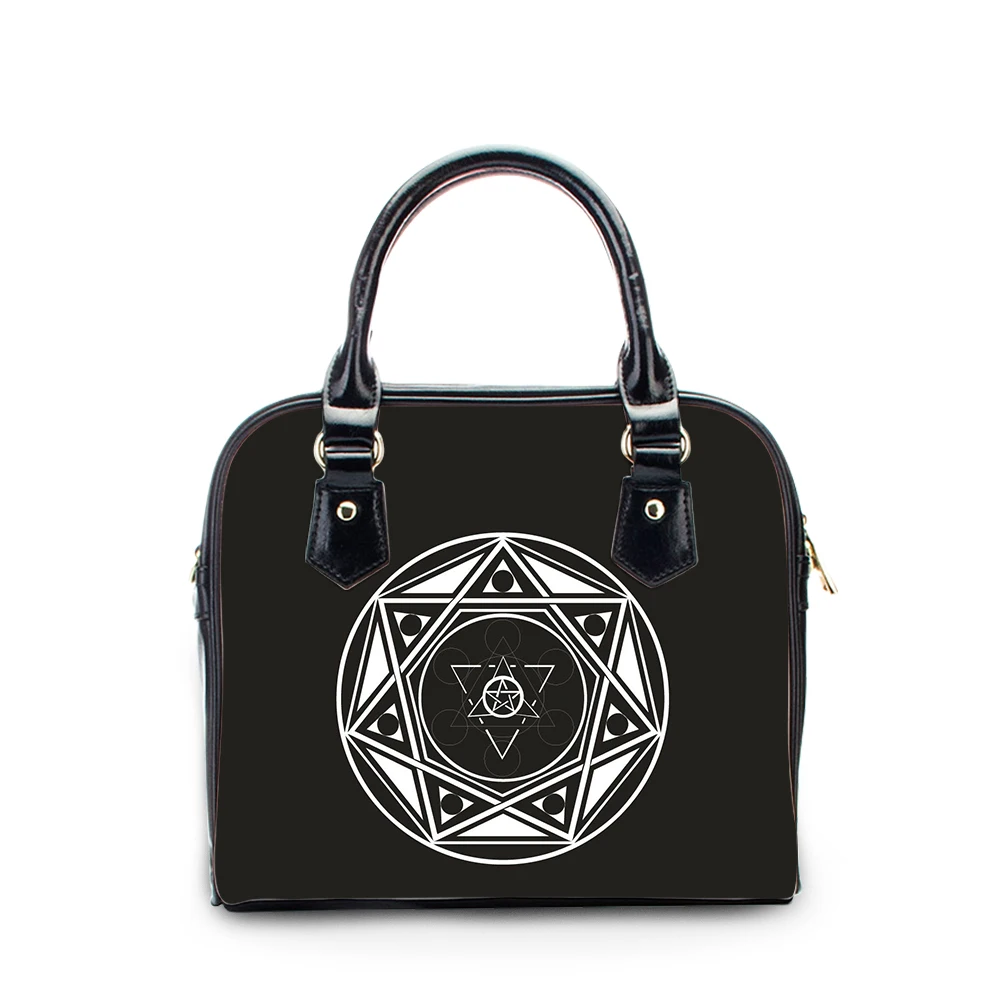 

Cusotm Pentagonal Star print Handbag Women Luxury Hand Bag Totes Ladies PU Leather Shoulder Crossbody Bag Feminine
