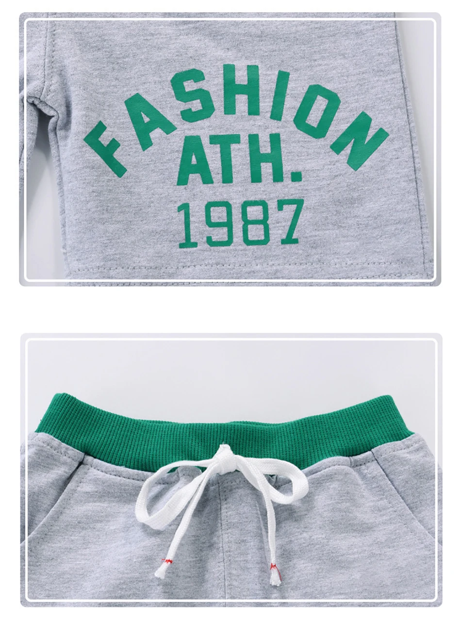 

Muababy 2021 Summer Fashion Shorts for Boys Beach Pants Toddler Cotton Short Trousers with Letters Drawstrings Soft Casual Pants