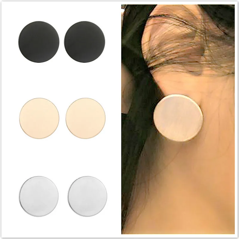 2019 1 пара продать вафли серьги-кольца для женщин Золотой Цвет мяч геометрические