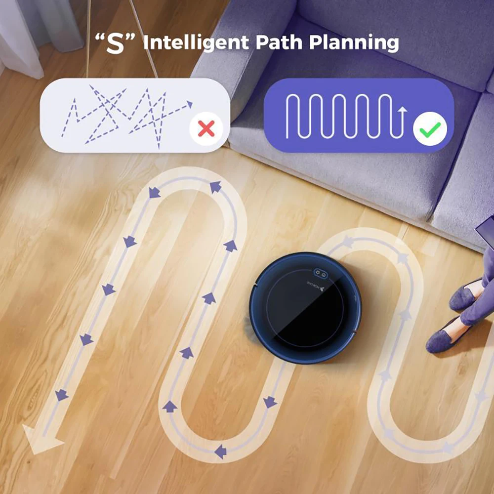 

Интеллектуальный Электрический F8 подметание пола Робот для домашней вакуумной очистки 2000Pa ~ 2999Pa всасывание умное планирование памяти 430 мл ...