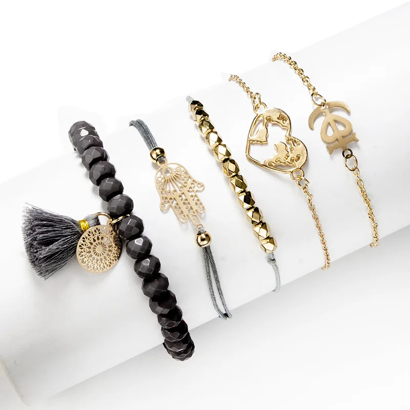 Очаровательные богемные браслеты с фламинго наборы для женщин пустотелая