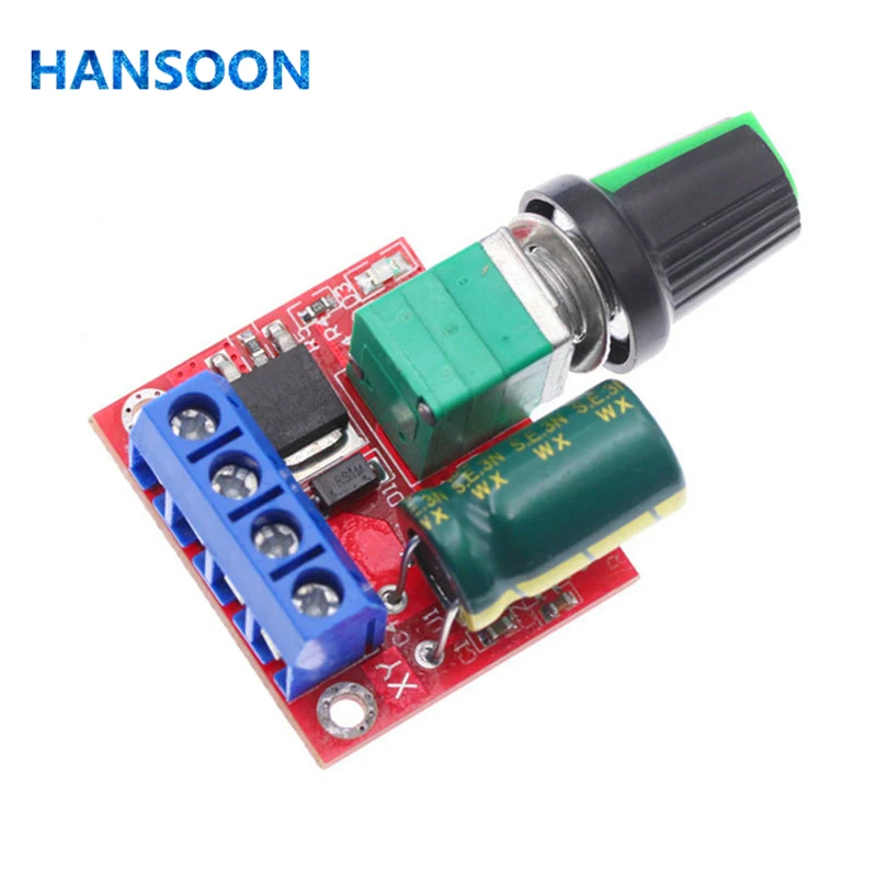 Mini 5A 90W PWM 12V Φ Модуль 4 5 V 35V Регулируемый регулятор скорости переключатель