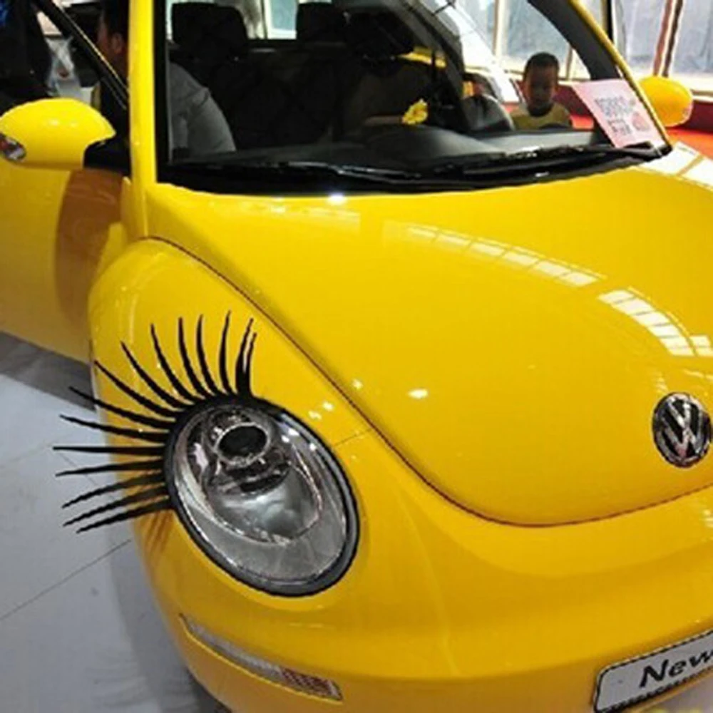 2 шт. декоративные накладные ресницы для фар Автомобильная наклейка жука renault logan