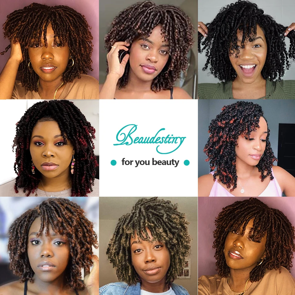 Beaudestiny плетеные парики из искусственных волос короткий дредлоки для увеличения