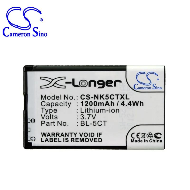 CameronSino для NOKIA 5220 XpressMusic 5630 6303 классический C3 01 C5 00 C6 BL 5CT батарея|Аккумуляторы