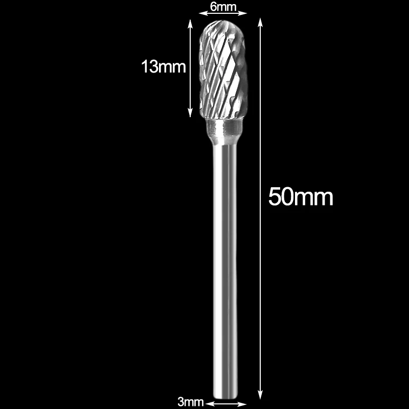10 шт./компл. Вольфрамовая стальная Шлифовальная головка твердосплавная Концевая