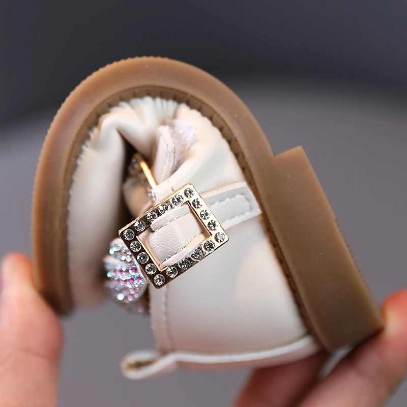 

JY Children girls Pu British Style Shoes Girls Casual Princess Shoes 21-30 Black Pink Beige TB02