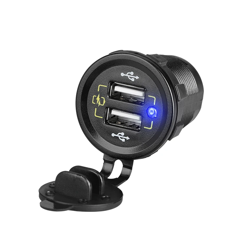 DC 12V до 5V 3A адаптер питания QC 2 порта USB автомобильный мобильный телефон 3 0 гнездо