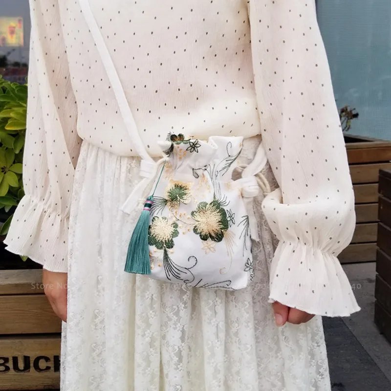 Китайский традиционный ханьфу кошелек сумка-тоут для девочек женское кимоно Haori