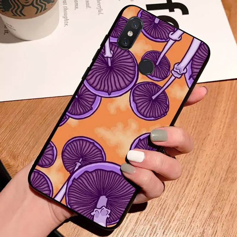 

Mushrooms cartoon art pattern luxury design Phone Case shell For Xiaomi Redmi note 7 8 9 t k30 max3 9 s 10 pro lite