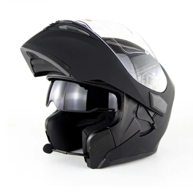 Мотоциклетный шлем с Bluetooth мотоциклетный Kask BT Casco Moto двойным козырьком DOT SOMAN