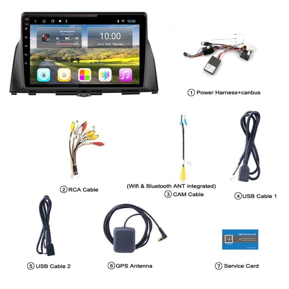 Четырехъядерный процессор Android 1024 2 Гб + 32 ГБ Wi Fi HD 600*2016 автомобильный GPS навигатор