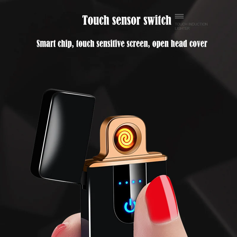 Зажигалка для сигарет сенсорный экран зажигалка компактный смарт датчик usb