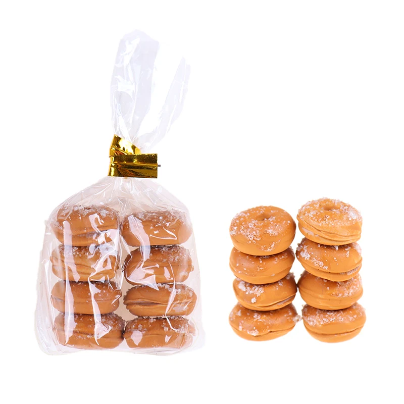 1 пакет искусственный пончик шоколад пищевой орнамент крафтовый декор