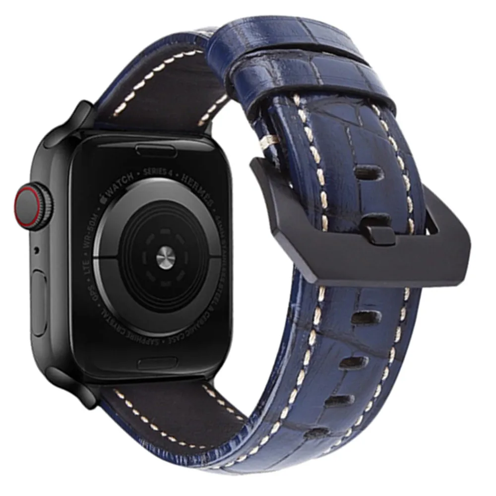 Genuine Leather strap for Apple watch band 44 40 41mm iWatch band 45 42 38mm Leather watchband bracelet Apple watch 7 6 se 5 4 3