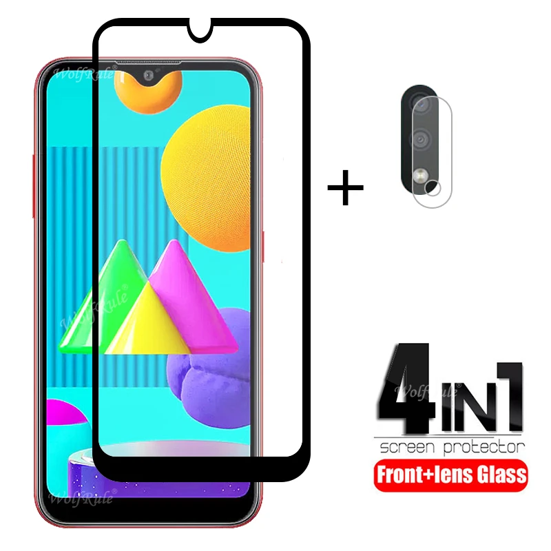 4 в 1 для Samsung Galaxy M01 стекло закаленное защитное экрана объектива|Защитные стёкла и