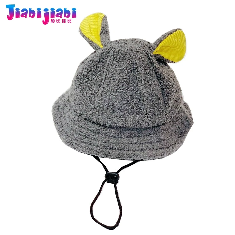 Шапка-ведро для маленьких мальчиков и девочек теплая зимняя шапка с плюшевой