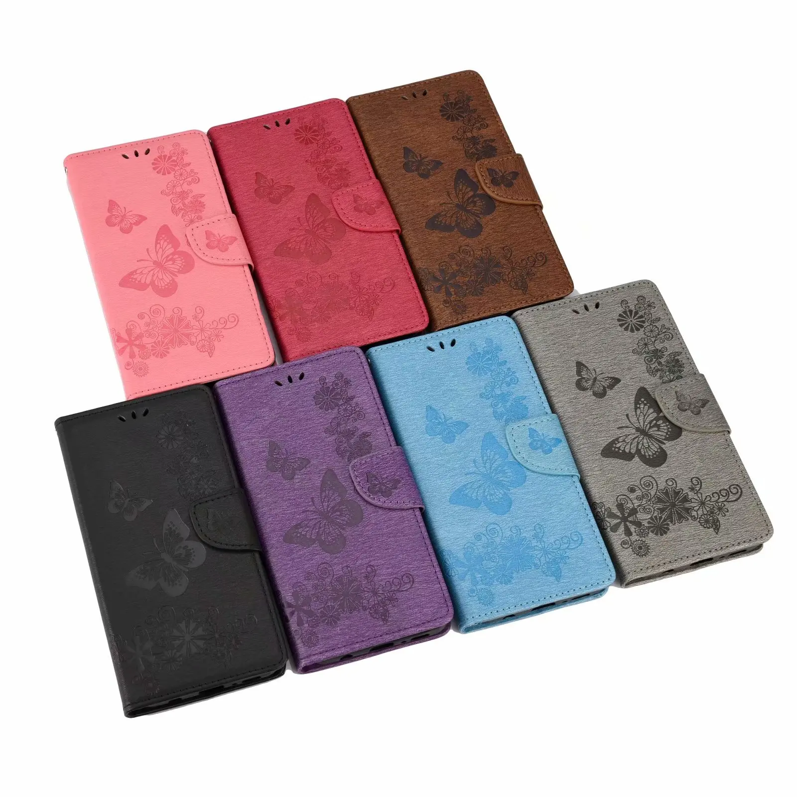 

Butterfly Phone Case on For Etui Motorola Moto G30 G9 Power Play G5 Plus Matte Flip Leather Fundas Card Holder Wallet Bag Cover