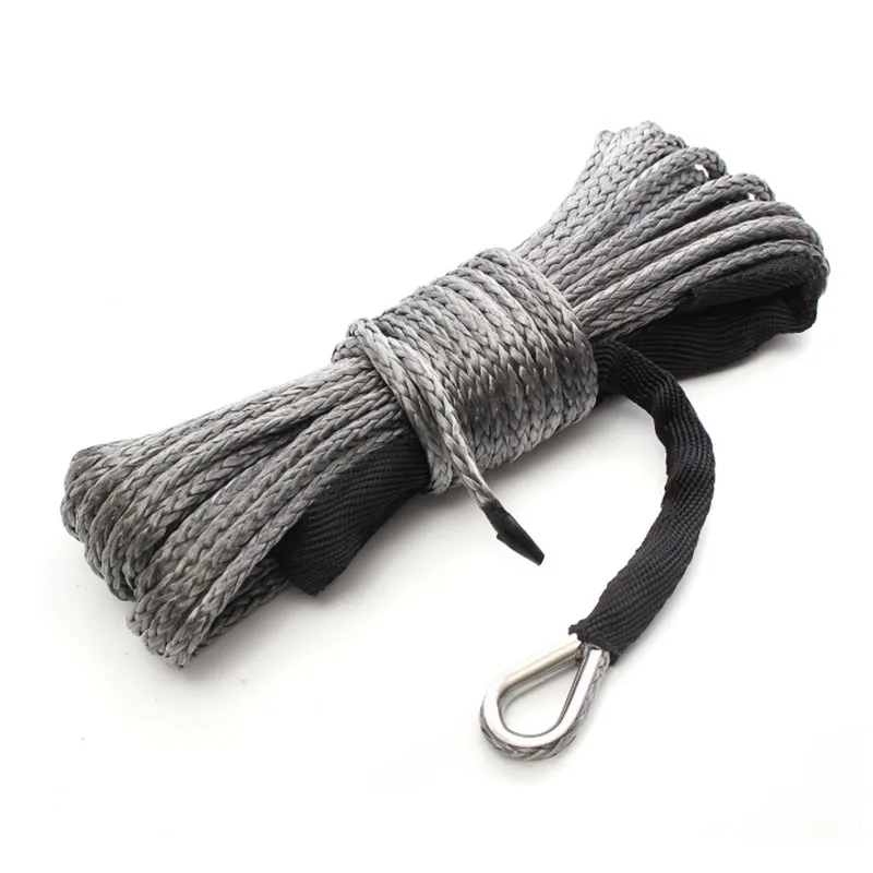 Трос для лебедки трос с оболочкой серый синтетический буксировочный 15 м 7700