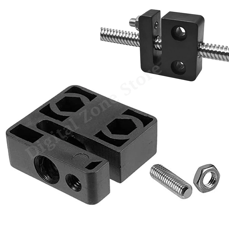 

T8 8mm Lead 2mm Pitch T Thread POM Trapezoidal Screw Nut Seat Anti-Backlash Openbuilds 3D Printer Parts