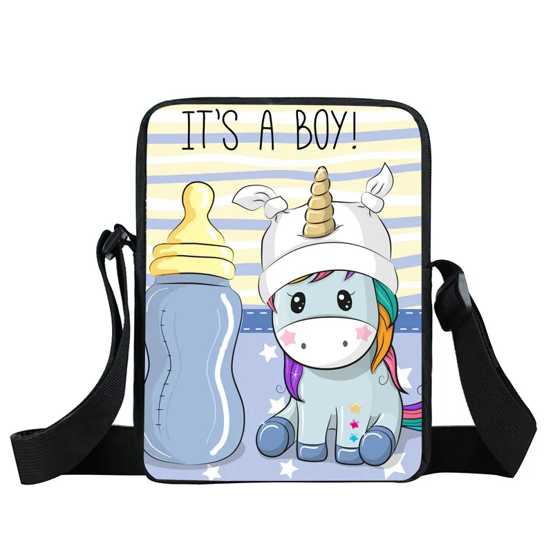 Новинка мини сумка через плечо с единорогом для девочек маленькая мессенджер