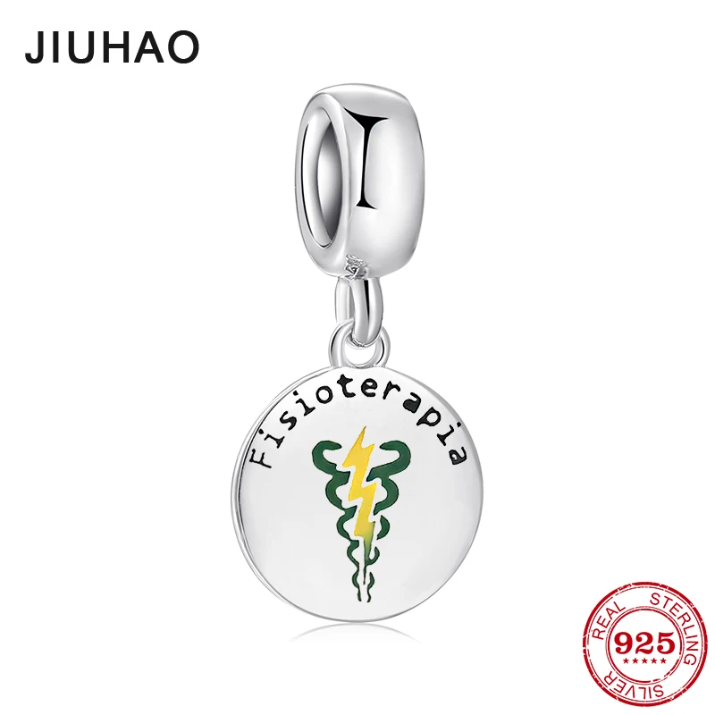 Круглые бусины из стерлингового серебра 925 пробы с буквенным принтом изящные