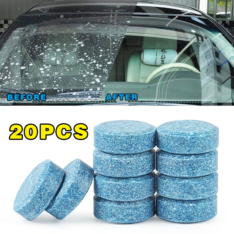 

40pcs(1Pc=4L) Car Windshield Wiper Glass Washer Auto Solid Cleaner Compact Effervescent Tablets Window Repair Car Accessories