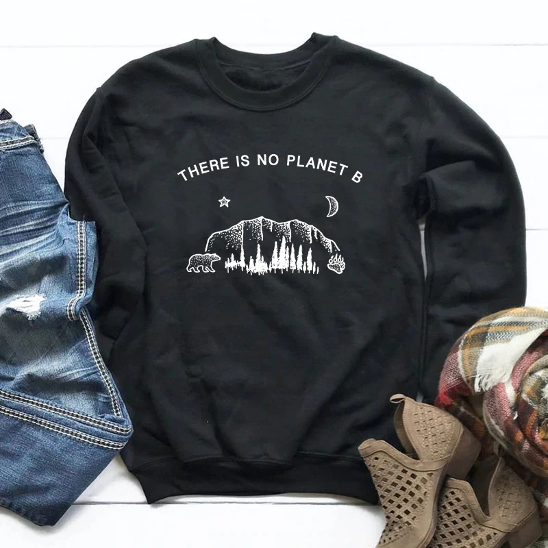 Нет планеты B Звезда Луна толстовка с рисунком модная защита толстовки земля
