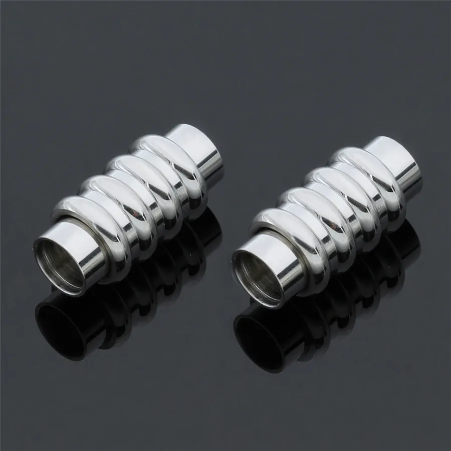 

Ciseng 2Pcs/lot Silver Tone Stainless Steel Magnetic Clasp Hooks Connector Fit 5mm Leather Cord For Diy Jewelry Making Findings