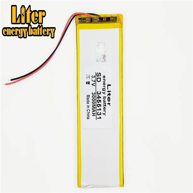 

3,7 v 3455131 3000mAh Встроенный литий-полимерный аккумулятор батарея мобильный телефон