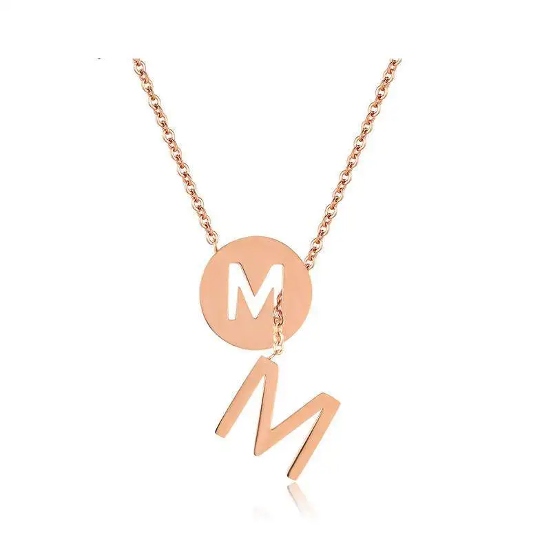 Короткое ожерелье Hemiston из титановой стали простая цепочка розового золота с