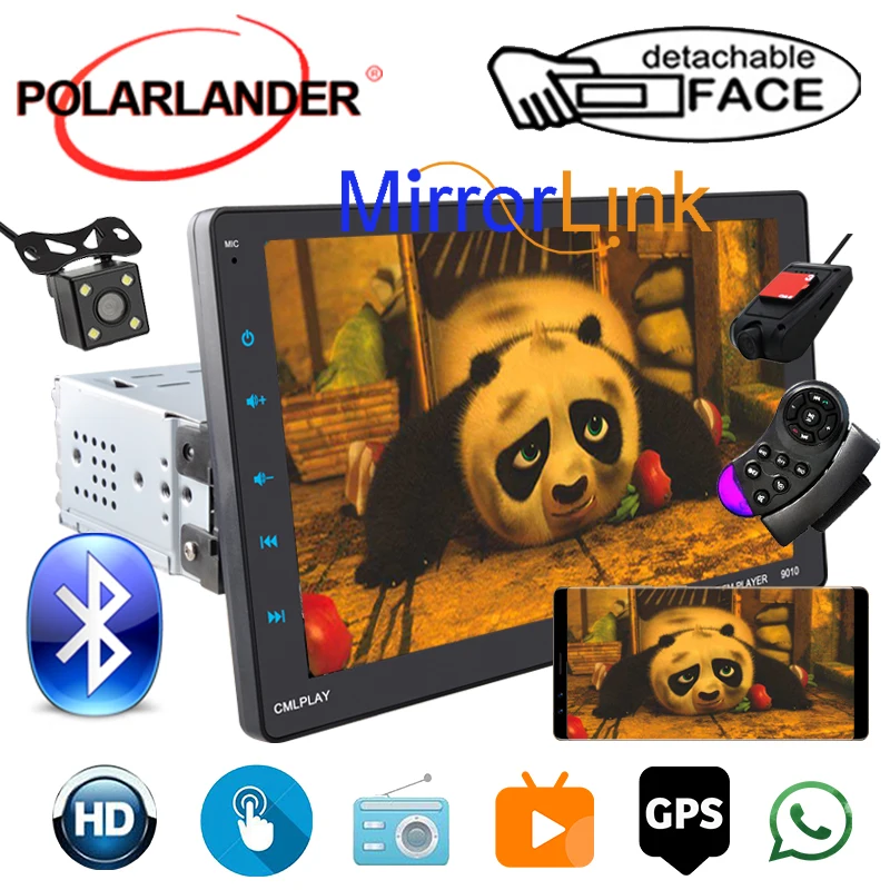 

Spindle External Touch Screen Apple Car Play Car Radio Detachable for Android/IOS Stereo Tape Recorder Mirrorlink 9 Inch