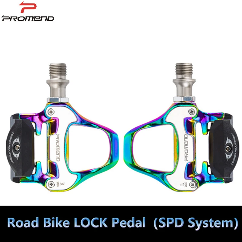 

PROMEND Bicycle Self-Locking Pedals Road Bike Bicycle SPD-SL Clipless Pedals Colorful Road Bike Pedals professional bike racing