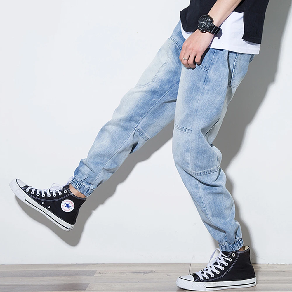 Комбинезоны на весну Джоггеры мужские в Корейском стиле джинсы со множеством